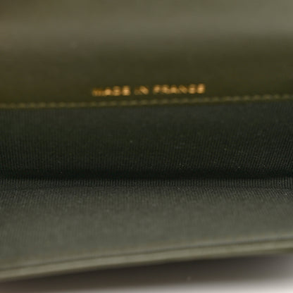 Chanel Lambskin Quilted Flap Card Holder Wallet Khaki 5 of 8