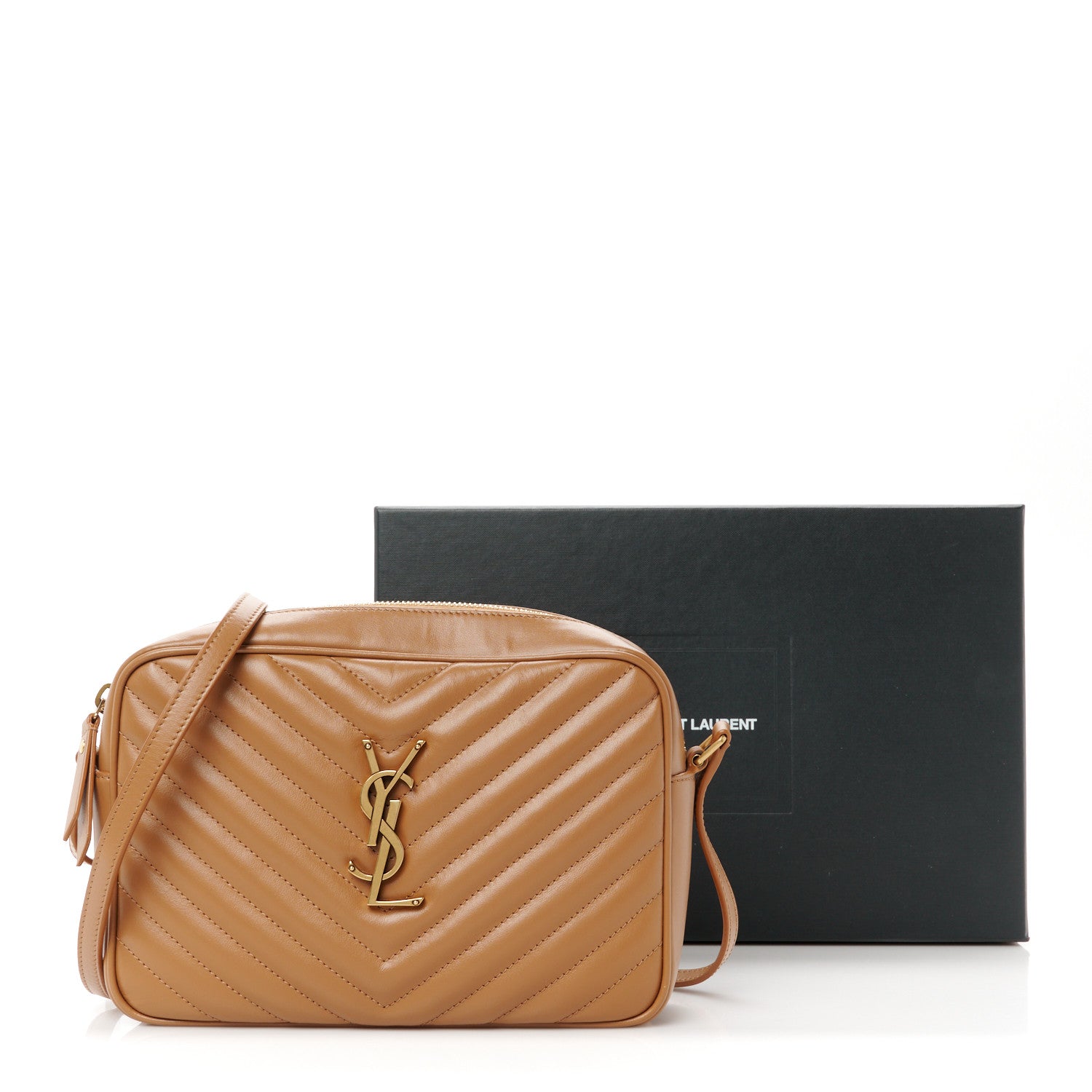 Saint Laurent Calfskin Matelasse Monogram Lou Camera Bag Cinnamon 11 of 11