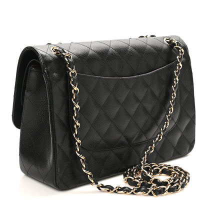 Chanel Caviar Quilted Jumbo Double Flap Black 3 of 11