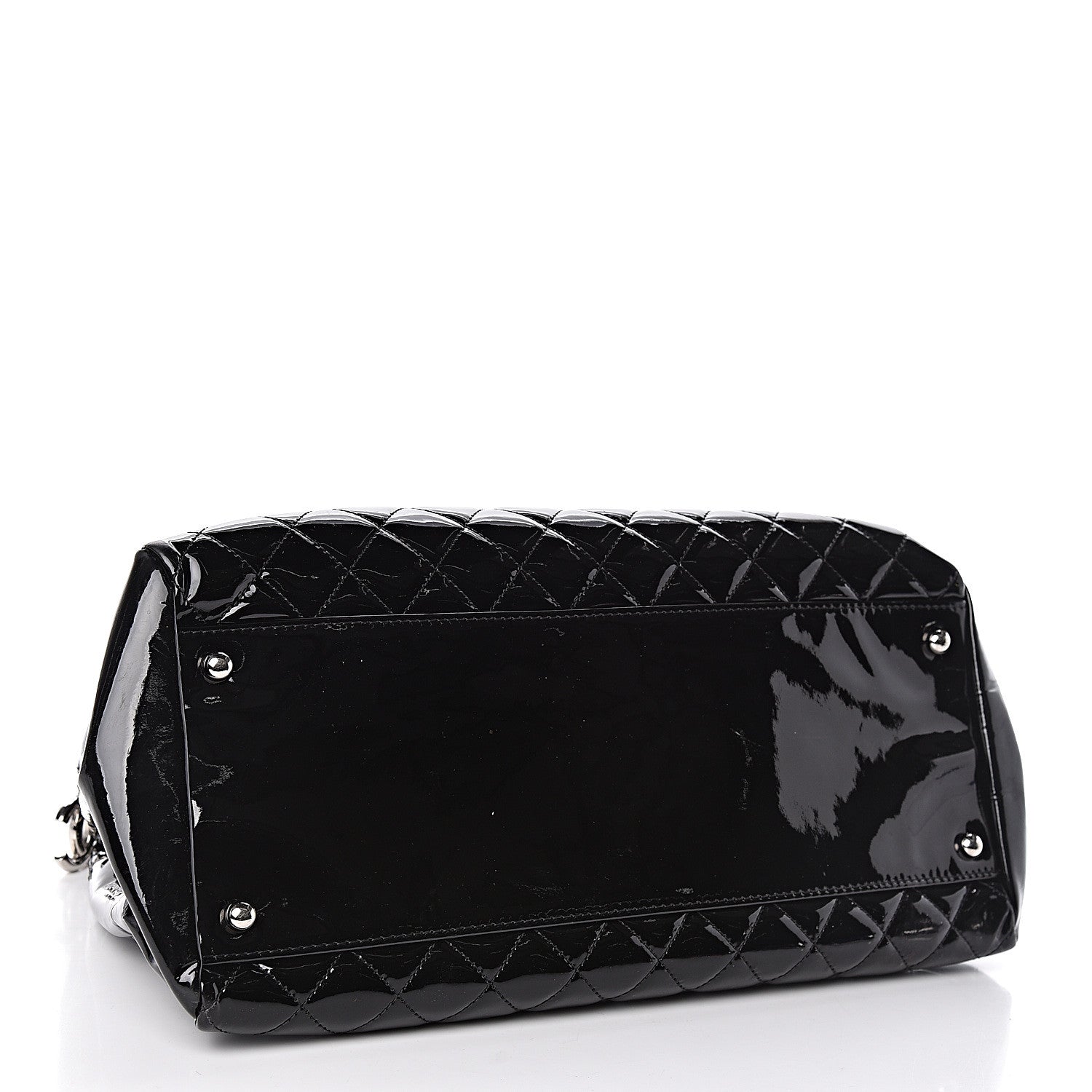 Chanel Patent Quilted Large Just Mademoiselle Bowling Bag Black 4 of 10