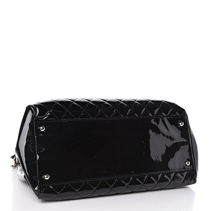Chanel Patent Quilted Large Just Mademoiselle Bowling Bag Black 4 of 10