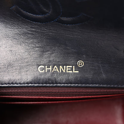 Chanel Lambskin Quilted Mini Square Flap Navy Blue 6 of 10