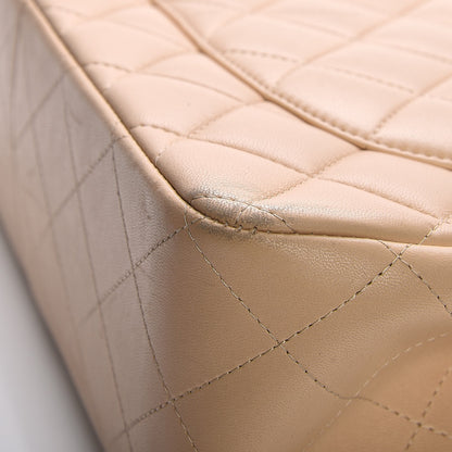 Chanel Lambskin Quilted Jumbo Double Flap Beige 3 of 14