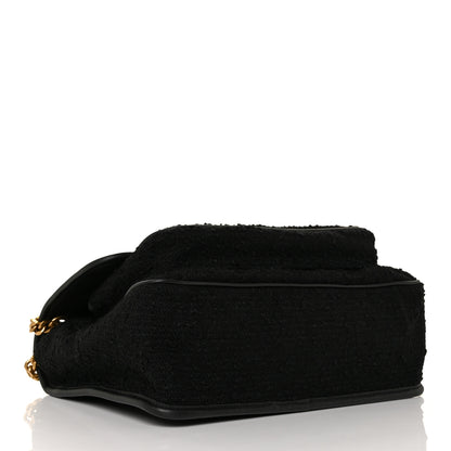 Saint Laurent Boucle Tweed Monogram Medium Niki Chain Satchel Black 3 of 7