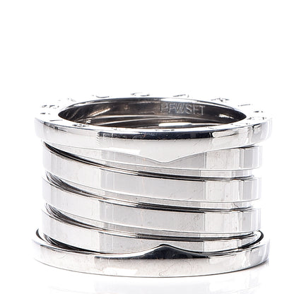 Bulgari 18K White Gold B.Zero1 Five-Band XX Anniversary Ring 54 6.75 4 of 7