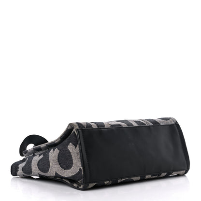 Marc Jacobs Denim Jacquard Medium The Monogram Tote Bag Denim Blue 4 of 18