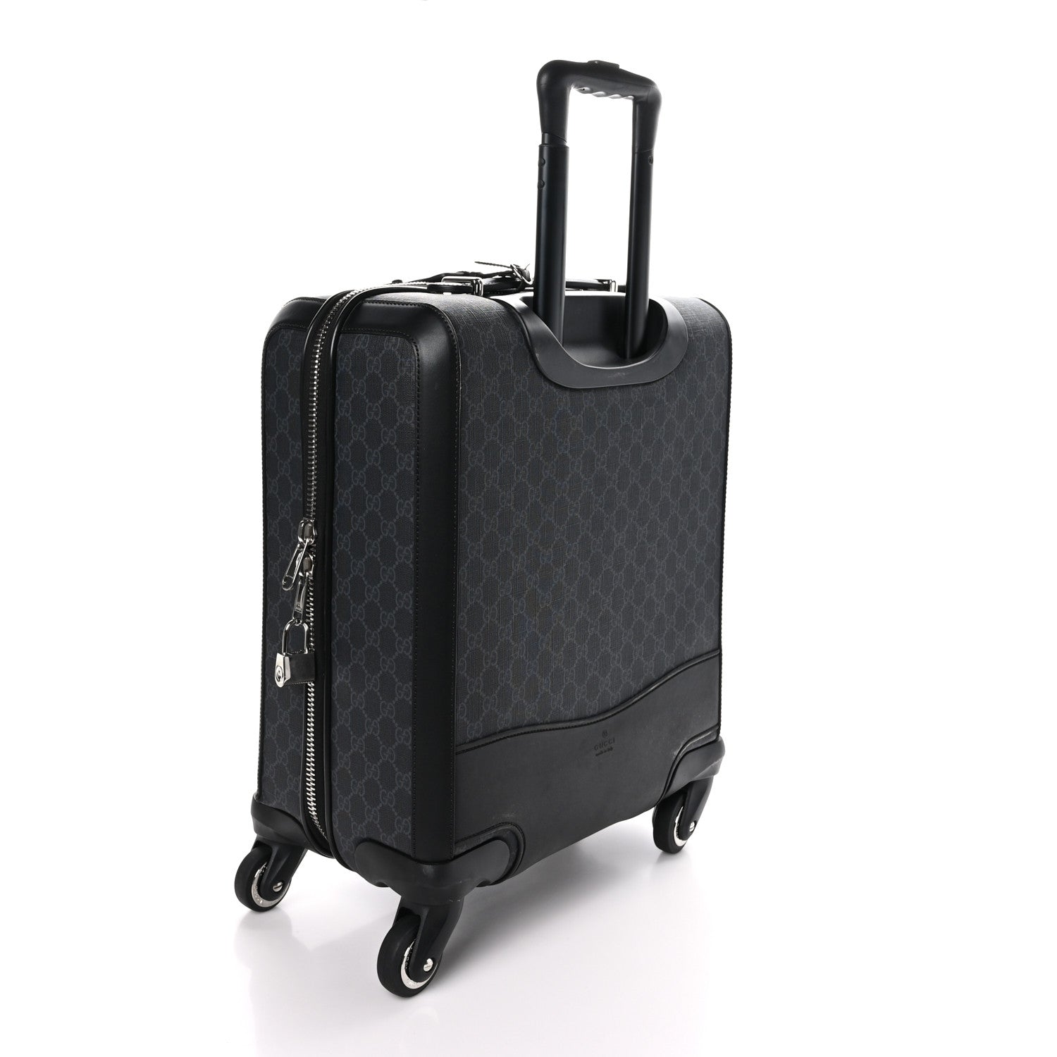 Gucci GG Supreme Monogram Gran Turismo Suitcase Black Grey 2 of 10
