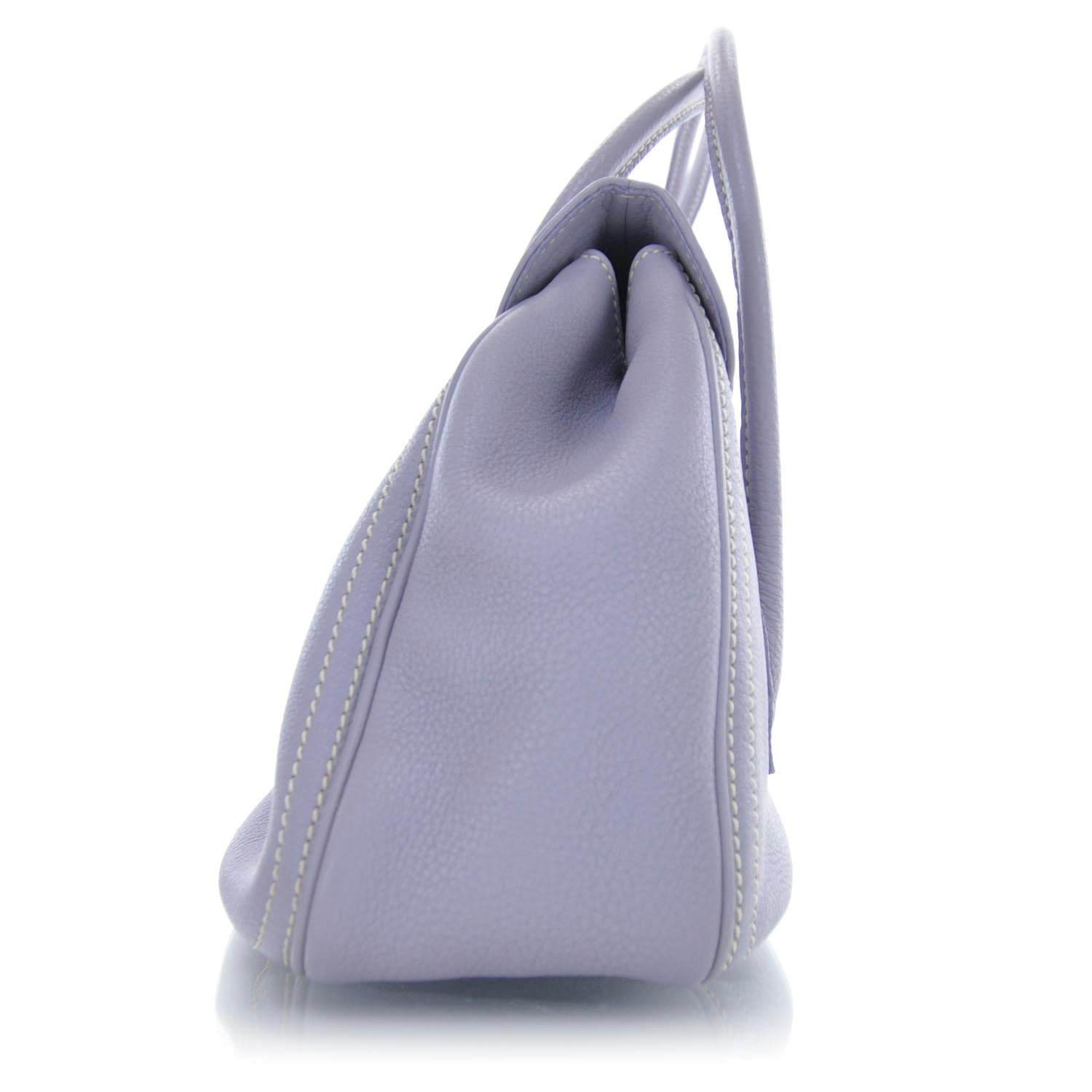 Celine Leather Buckle Bag Purple 4 of 9
