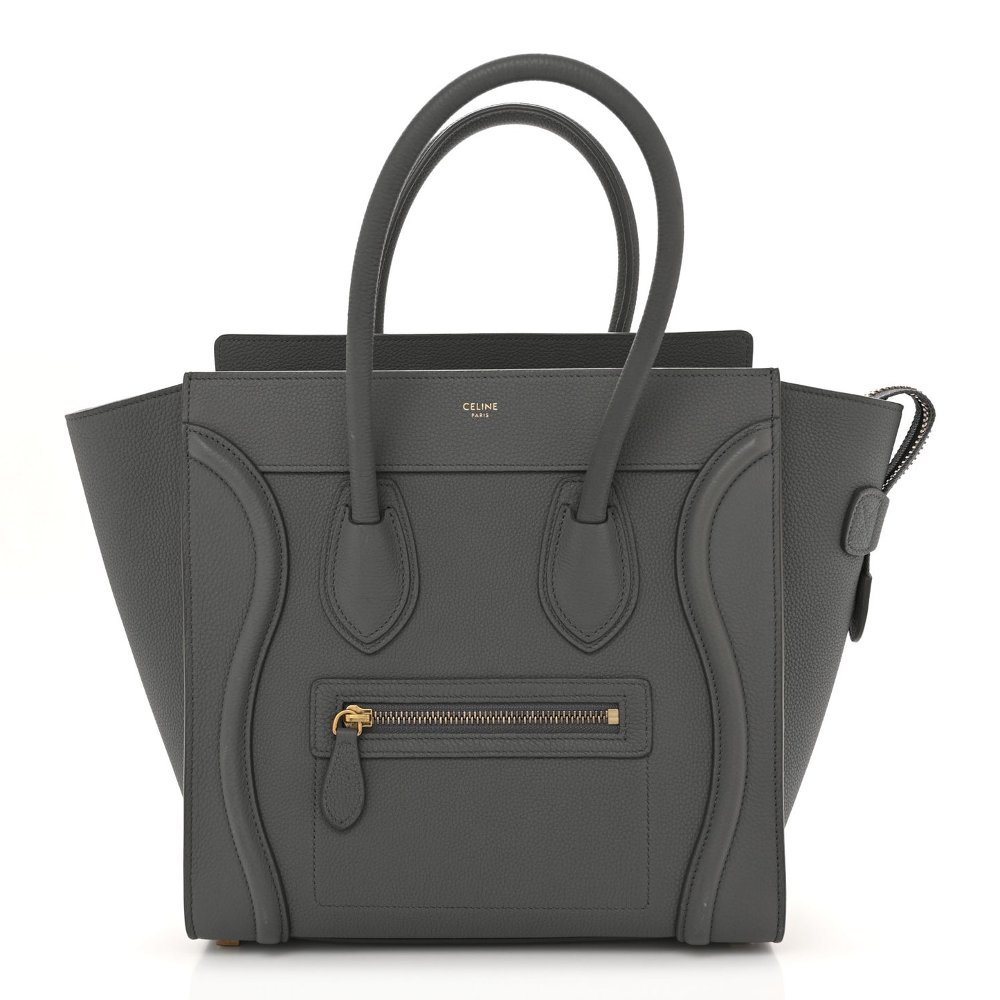 Baby Drummed Calfskin Micro Luggage Kohl