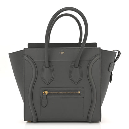 Celine Baby Drummed Calfskin Micro Luggage Kohl 1 of 13