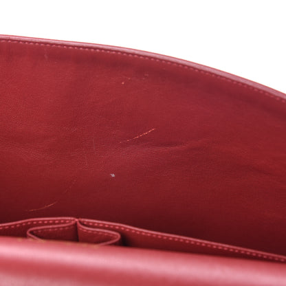 Chanel Lambskin Chevron Quilted Maxi Double Flap Red 10 of 26