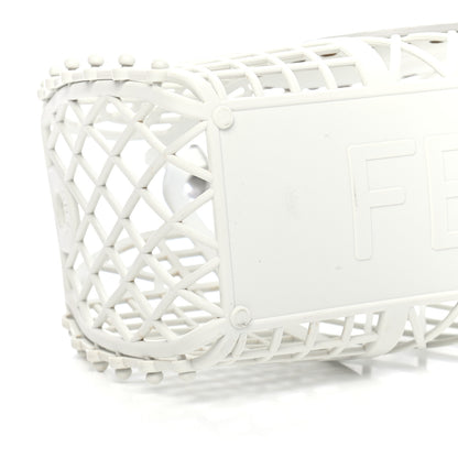 Fendi Recycled Plastic Vitello Liberty Matte Small Fendi Basket White Ice 8 of 9