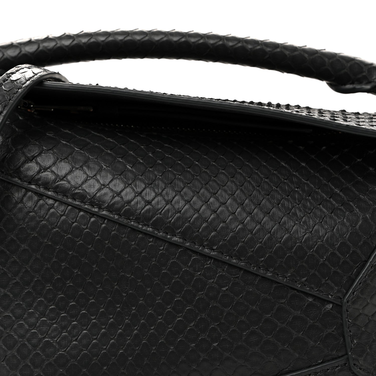 Loewe Snakeskin Mini Puzzle Bag Dark Grey 7 of 10