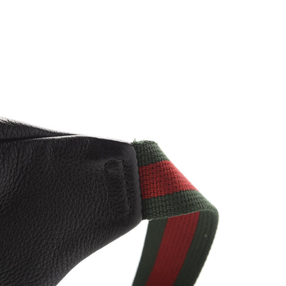 Gucci Grained Calfskin Logo Belt Bag Black 8 of 14