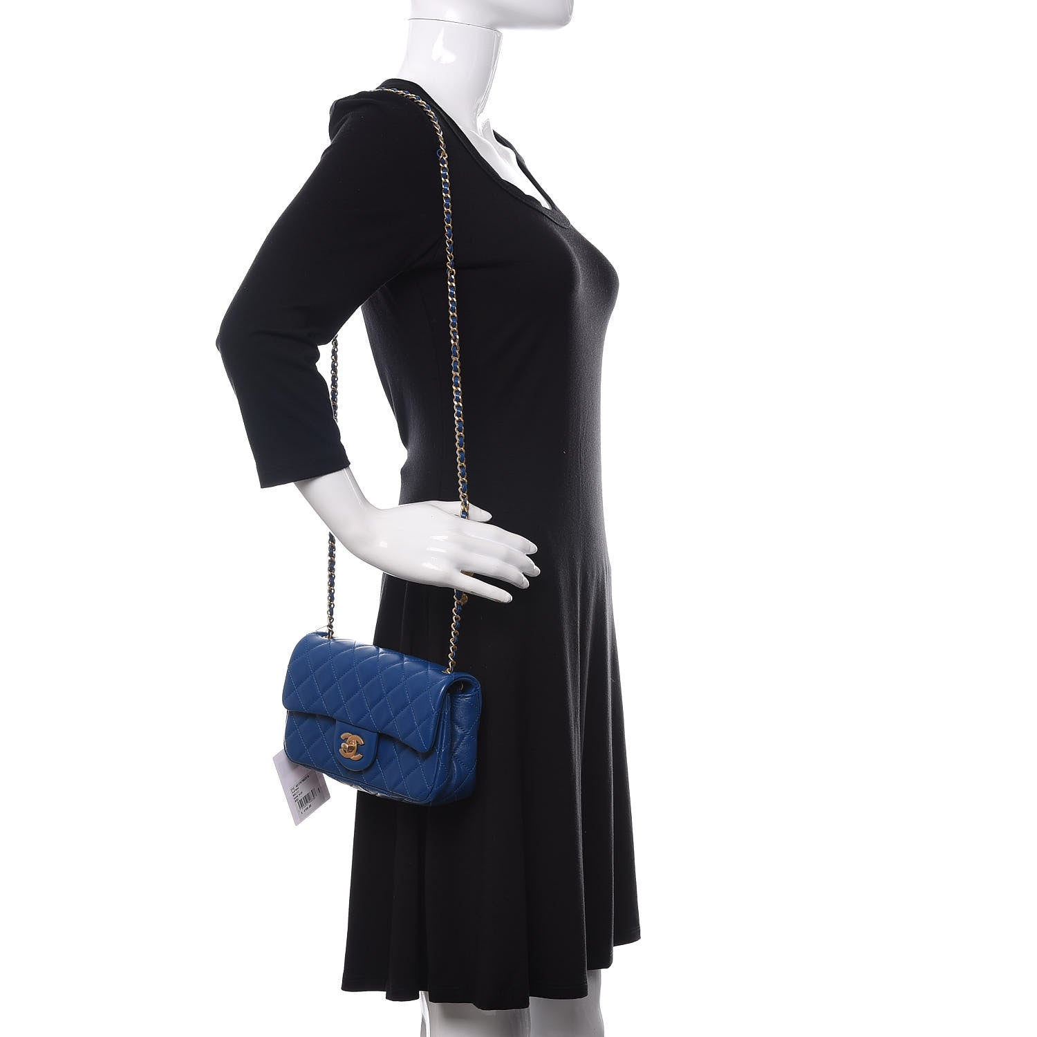 Chanel Lambskin Quilted Mini Rectangular Pearl Crush Flap Blue 2 of 11