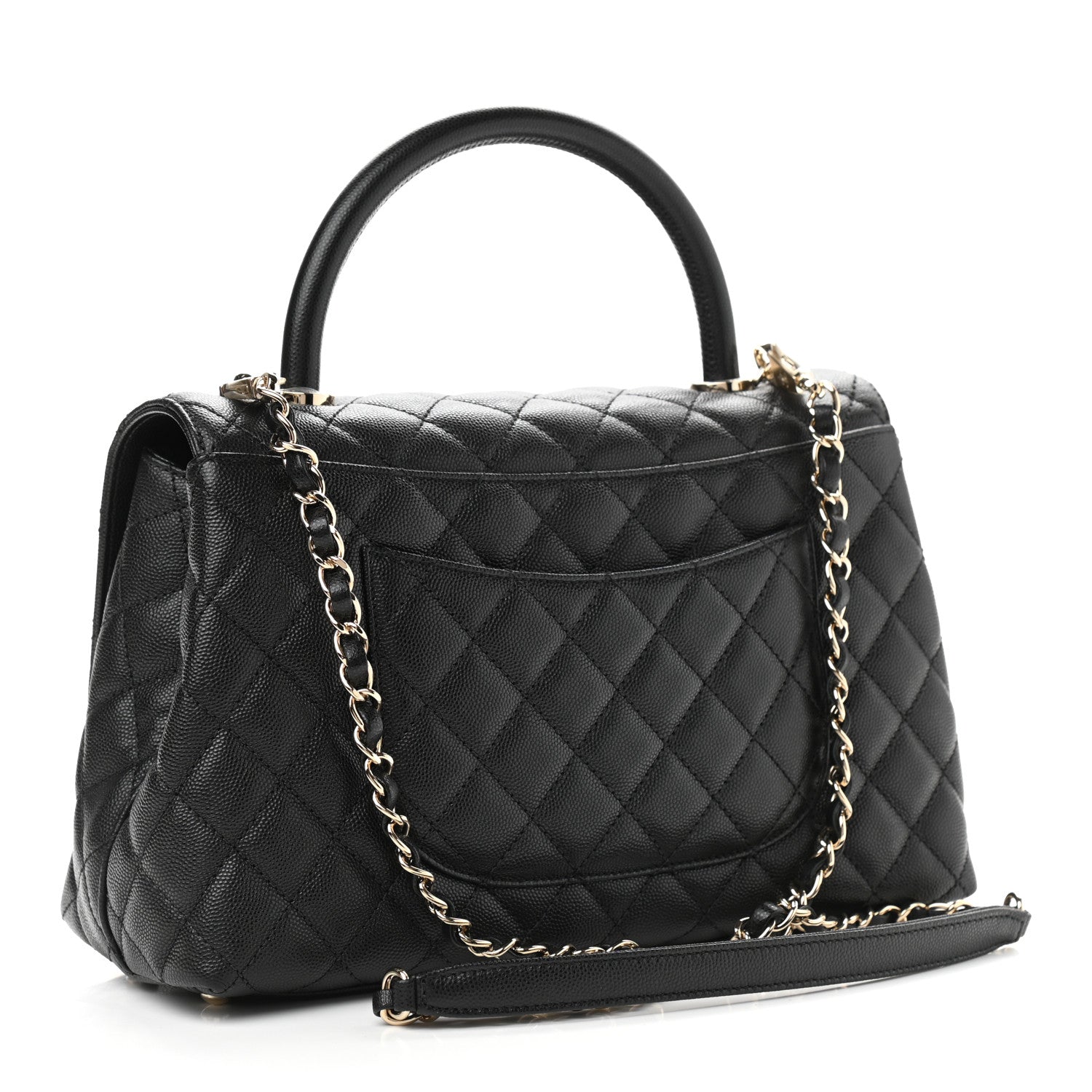 Chanel Caviar Quilted Small Coco Handle Flap Black 3 of 9