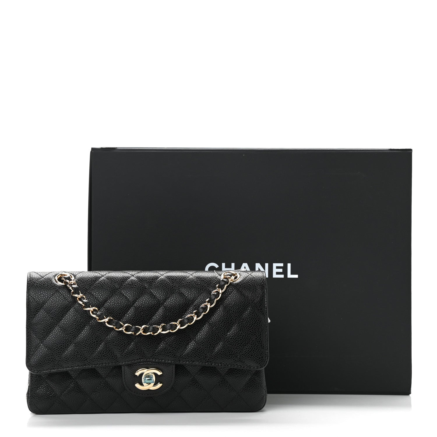Chanel Caviar Quilted Medium Double Flap Black 10 of 10