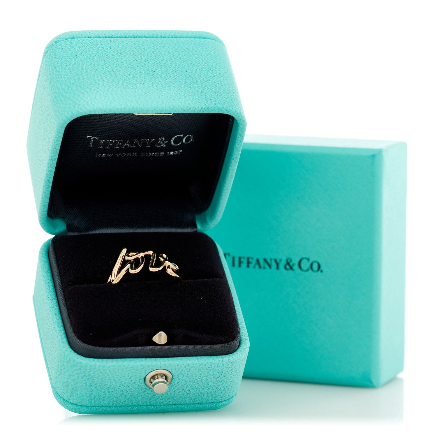 Tiffany 18K Rose Gold Paloma's Graffiti Love Ring 54 7 5 of 5