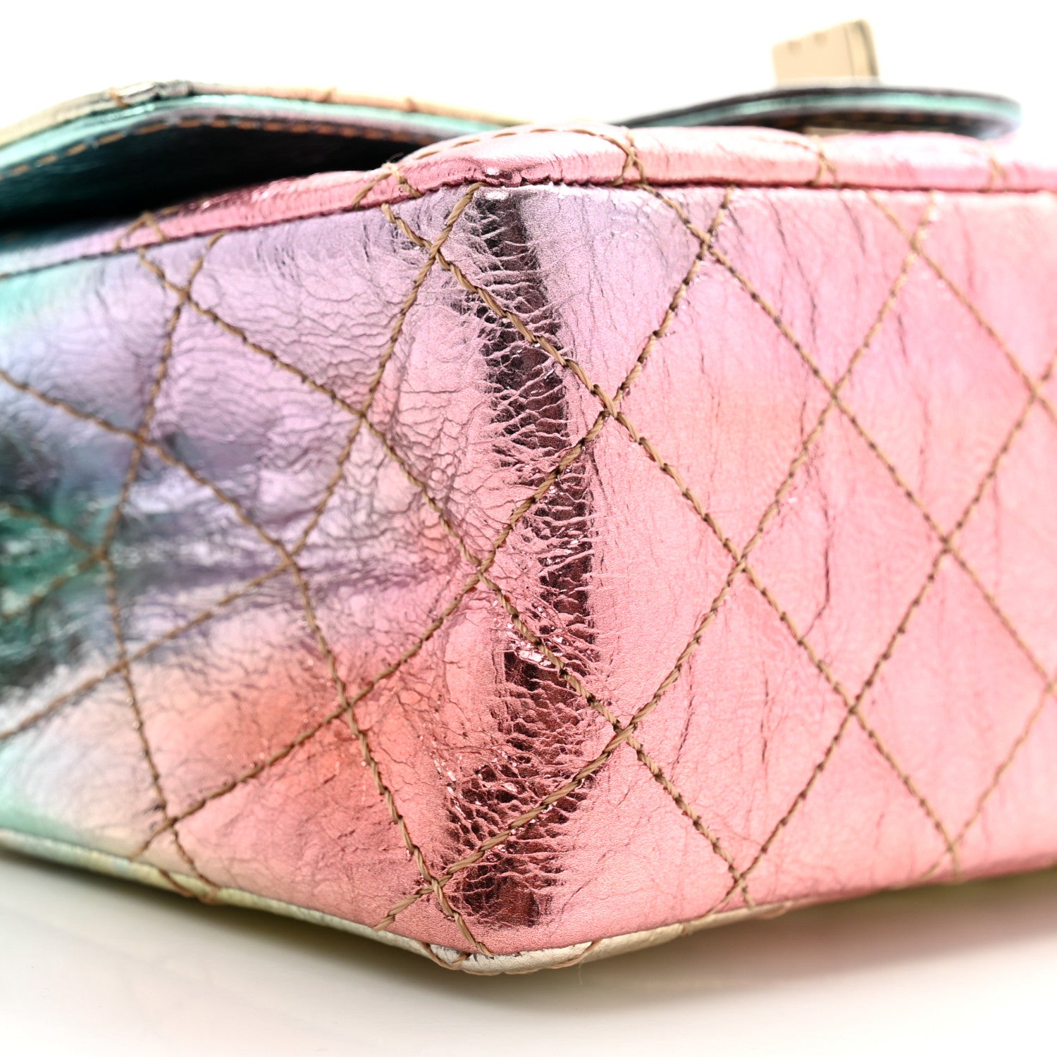 Chanel Metallic Goatskin Quilted Mini 2.55 Reissue Flap Multicolor 8 of 9