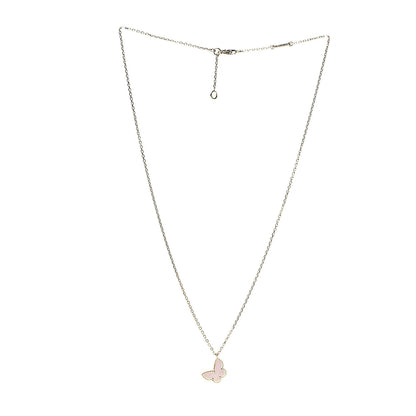 Van Cleef & Arpels 18K Yellow Gold Mother of Pearl Sweet Alhambra Butterfly Pendant Necklace 2 of 5