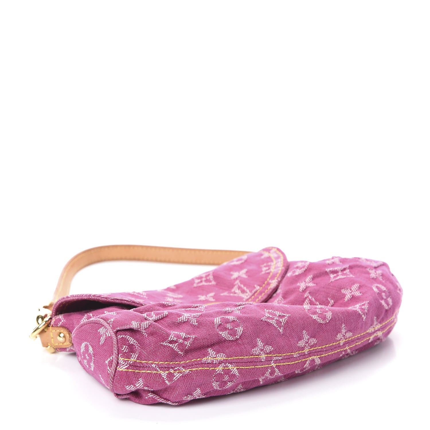 Louis Vuitton Monogram Denim Mini Pleaty Fuchsia 4 of 8