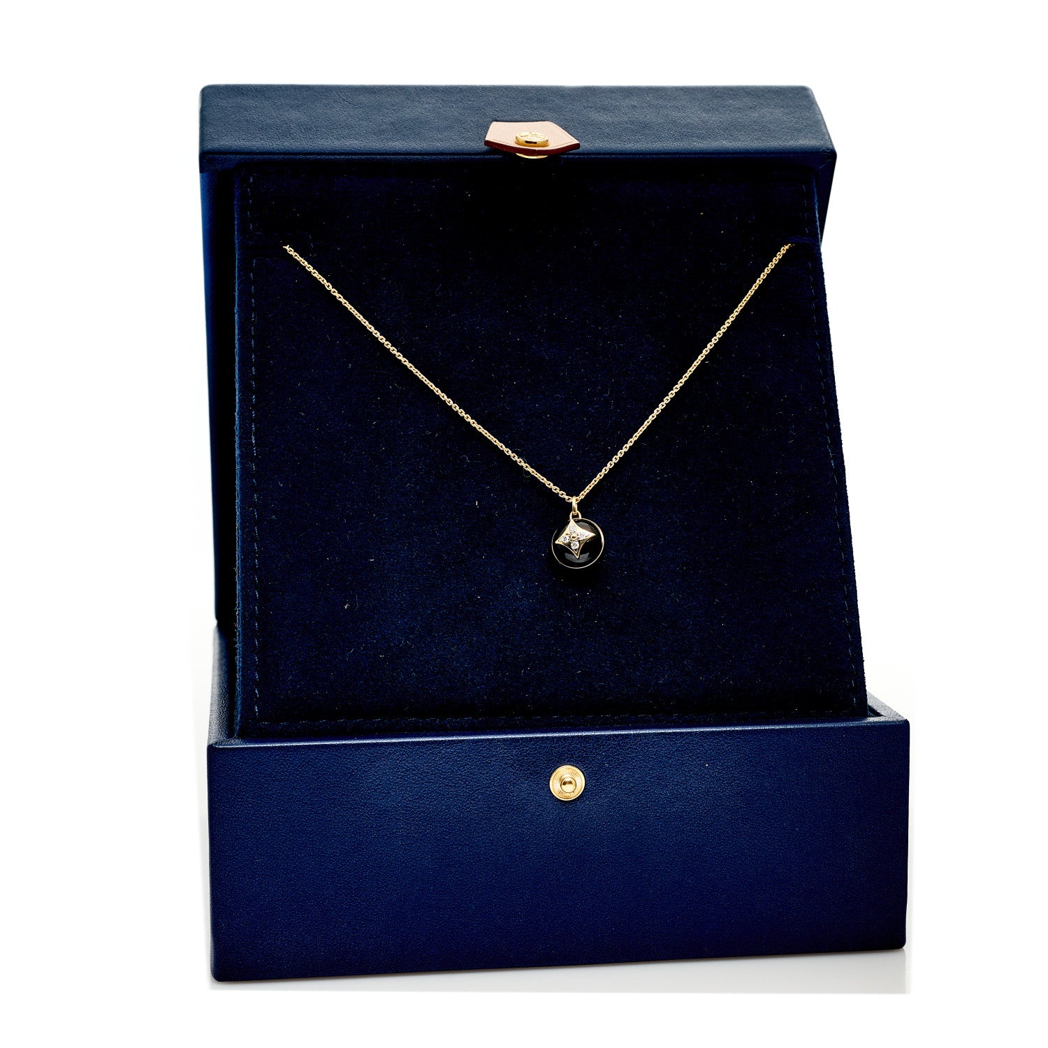 Louis Vuitton 18K Yellow Gold Diamond Black Onyx Color Blossom