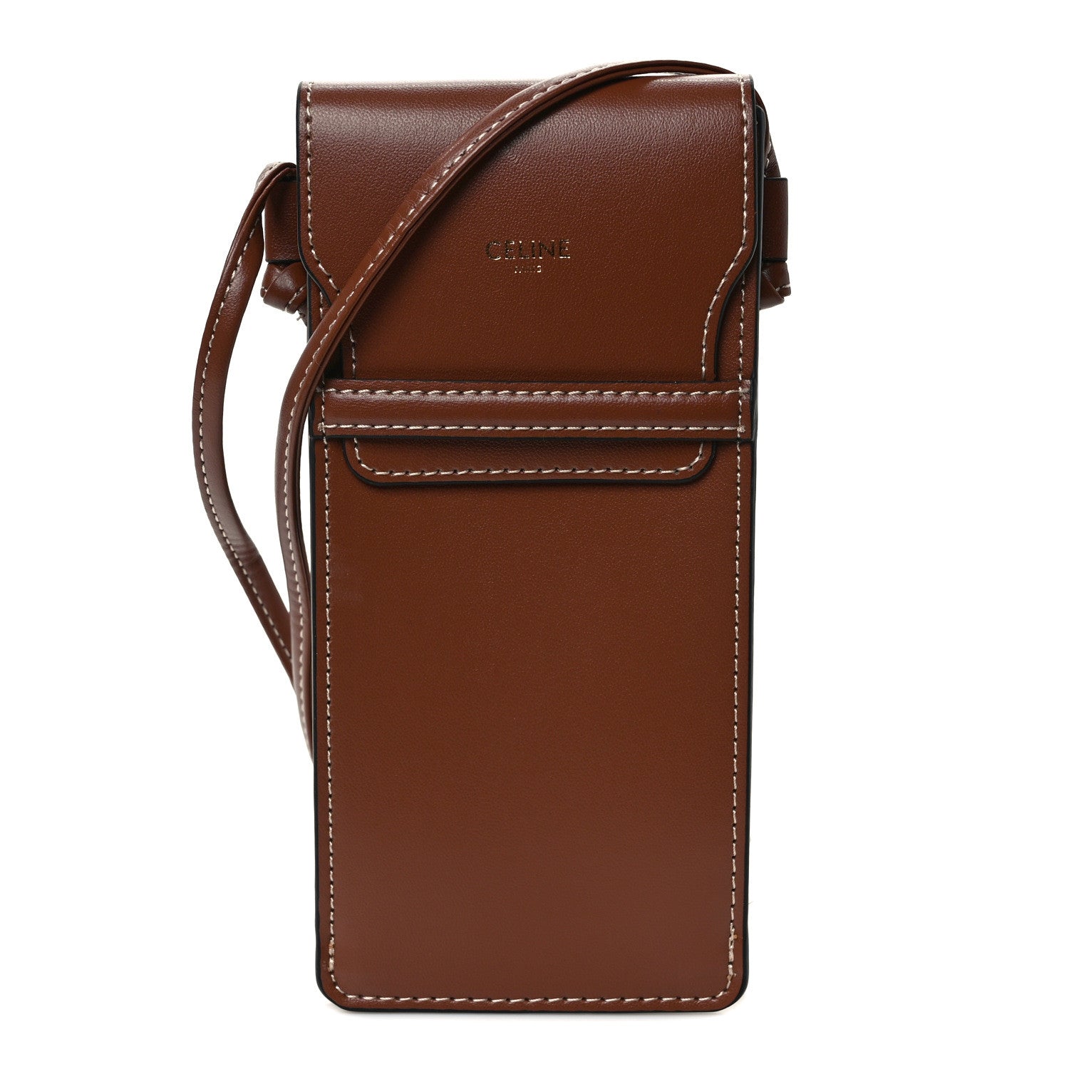 Celine Smooth Calfskin Sunglasses Pouch Tan 1 of 8