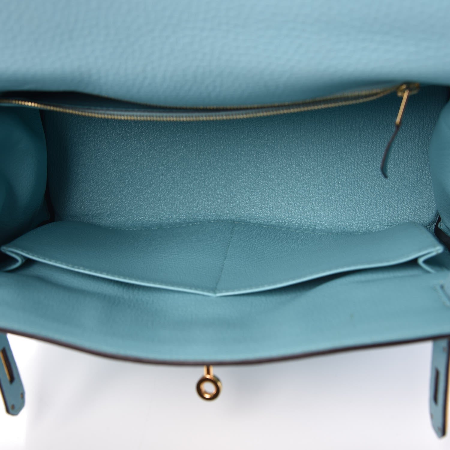 Hermes Taurillon Clemence Kelly Retourne 28 Bleu Atoll 6 of 9