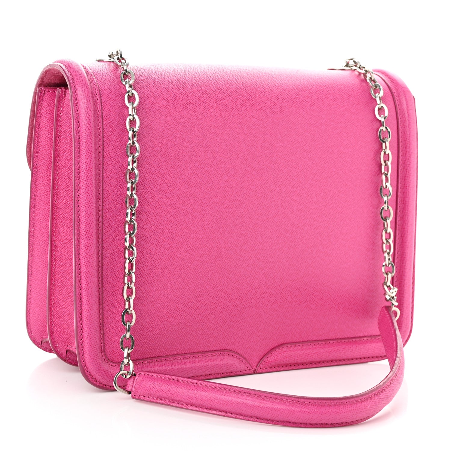 Alexander McQueen Calfskin Heroine Chain Satchel Pink 3 of 12