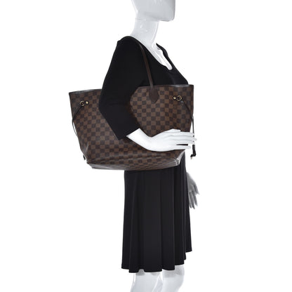 Louis Vuitton Damier Ebene Neo Neverfull MM Rose Ballerine 2 of 8