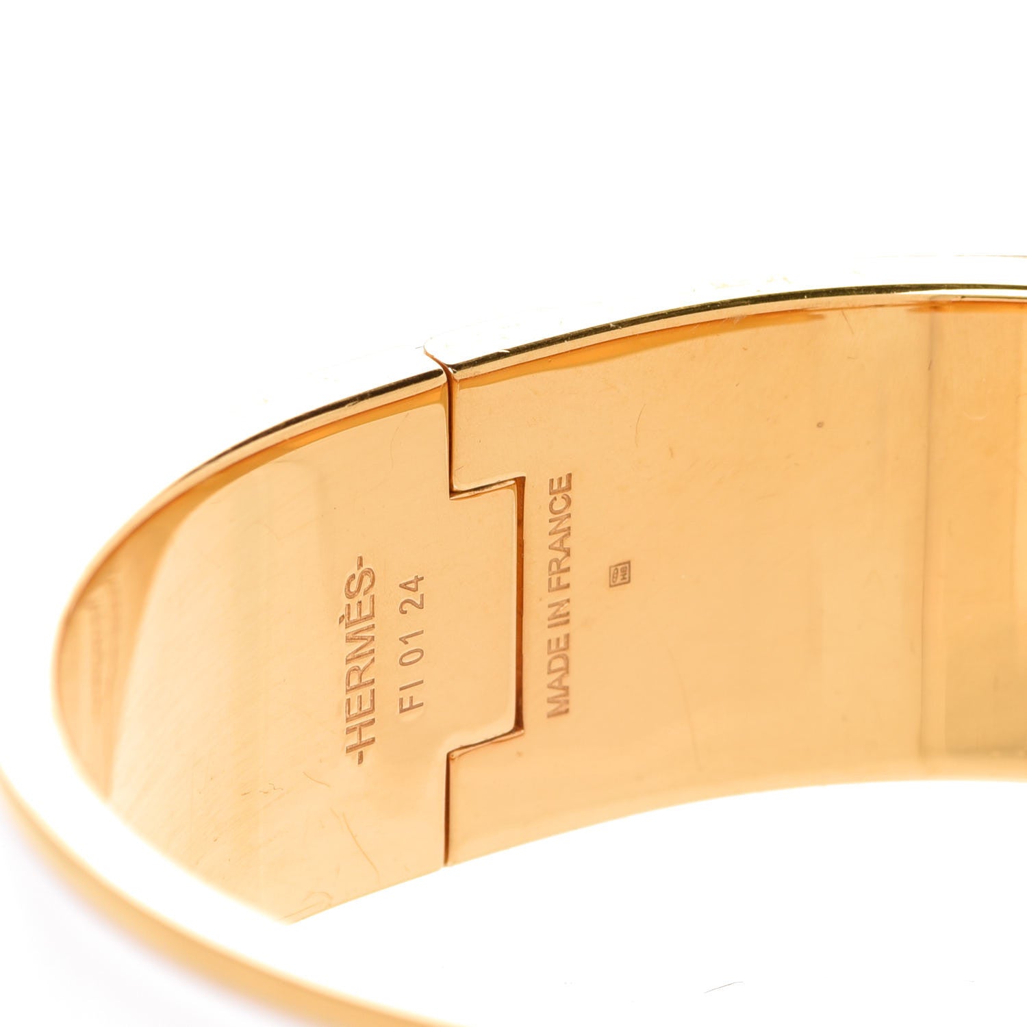 Hermes Enamel Wide Clic Clac H Bracelet PM White 4 of 7