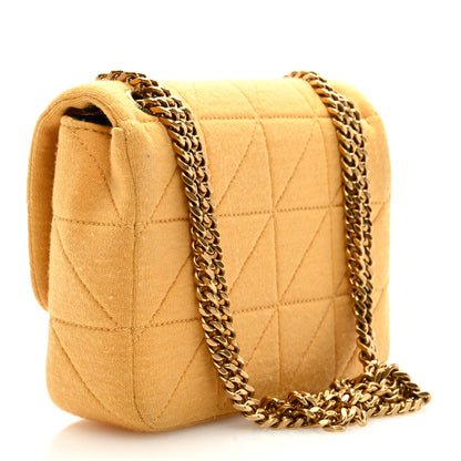 Saint Laurent Jersey Wool Patchwork Monogram Mini Jamie Baguette Yellow 2 of 9