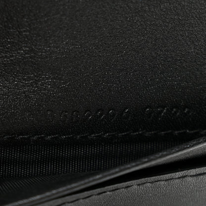 Saint Laurent Shiny Calfskin Crocodile Embossed Monogram Uptown Compact Wallet  Black 7 of 9