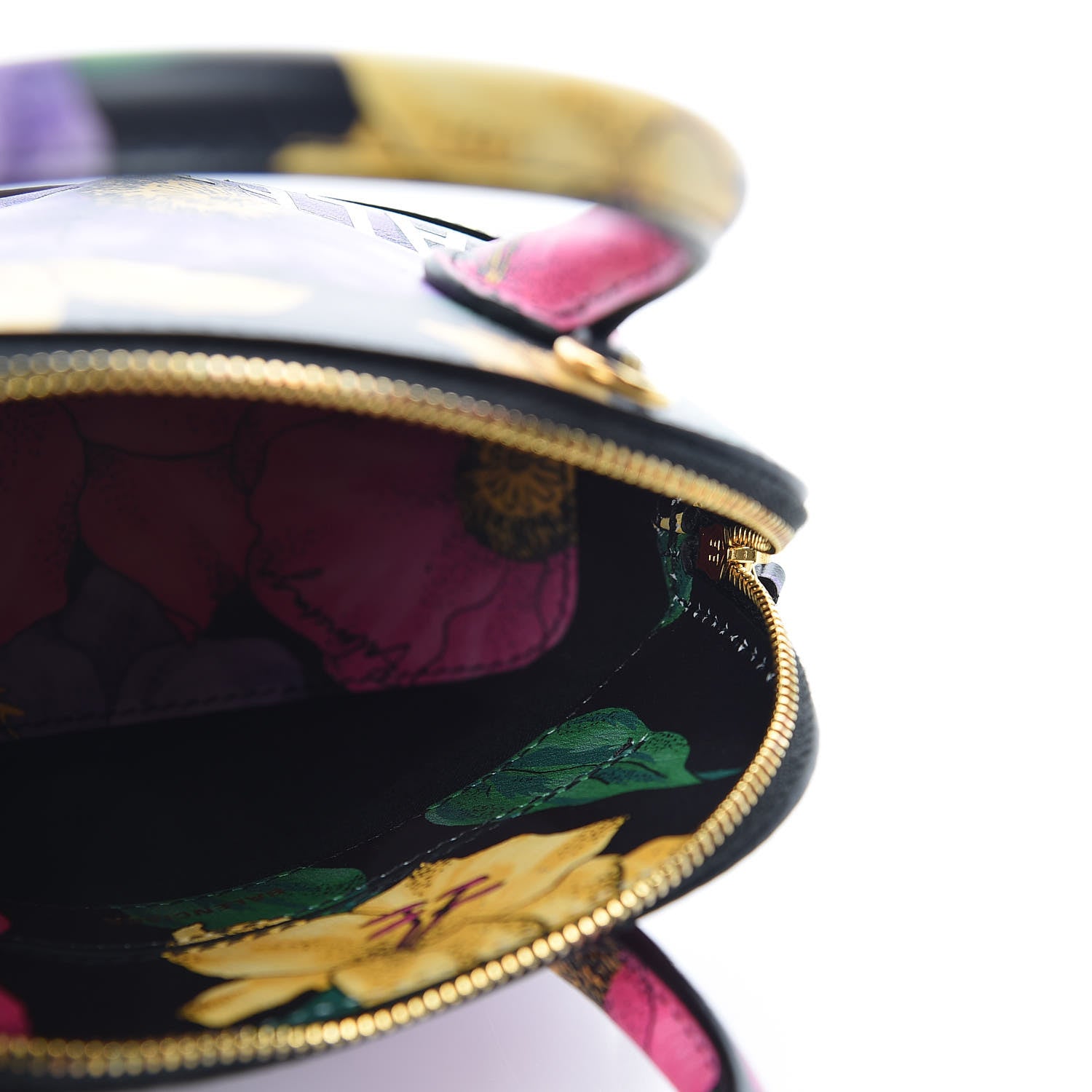 Balenciaga Smooth Calfskin Lush Floral Print XXS Ville Top Handle Bag Black Multicolor 4 of 8