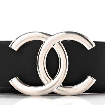 Chanel Calfskin CC Reversible Belt 70 28 Black Burgundy 5 of 6