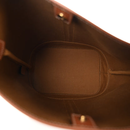 Celine Triomphe Canvas Calfskin Small Bucket Bag Tan 5 of 10