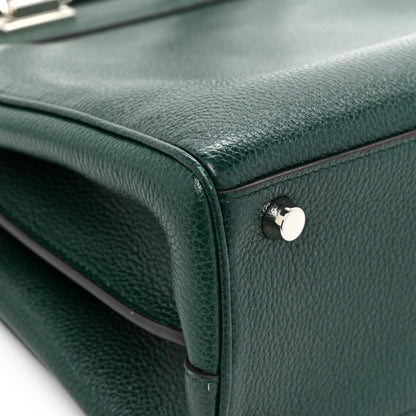 Gucci Grainy Calfskin Small Zumi Top Handle Bag Vintage Green 16 of 17