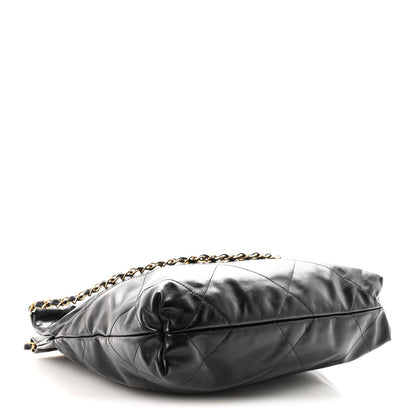 Chanel Shiny Calfskin Quilted Small Chanel 22 Black 5 of 11