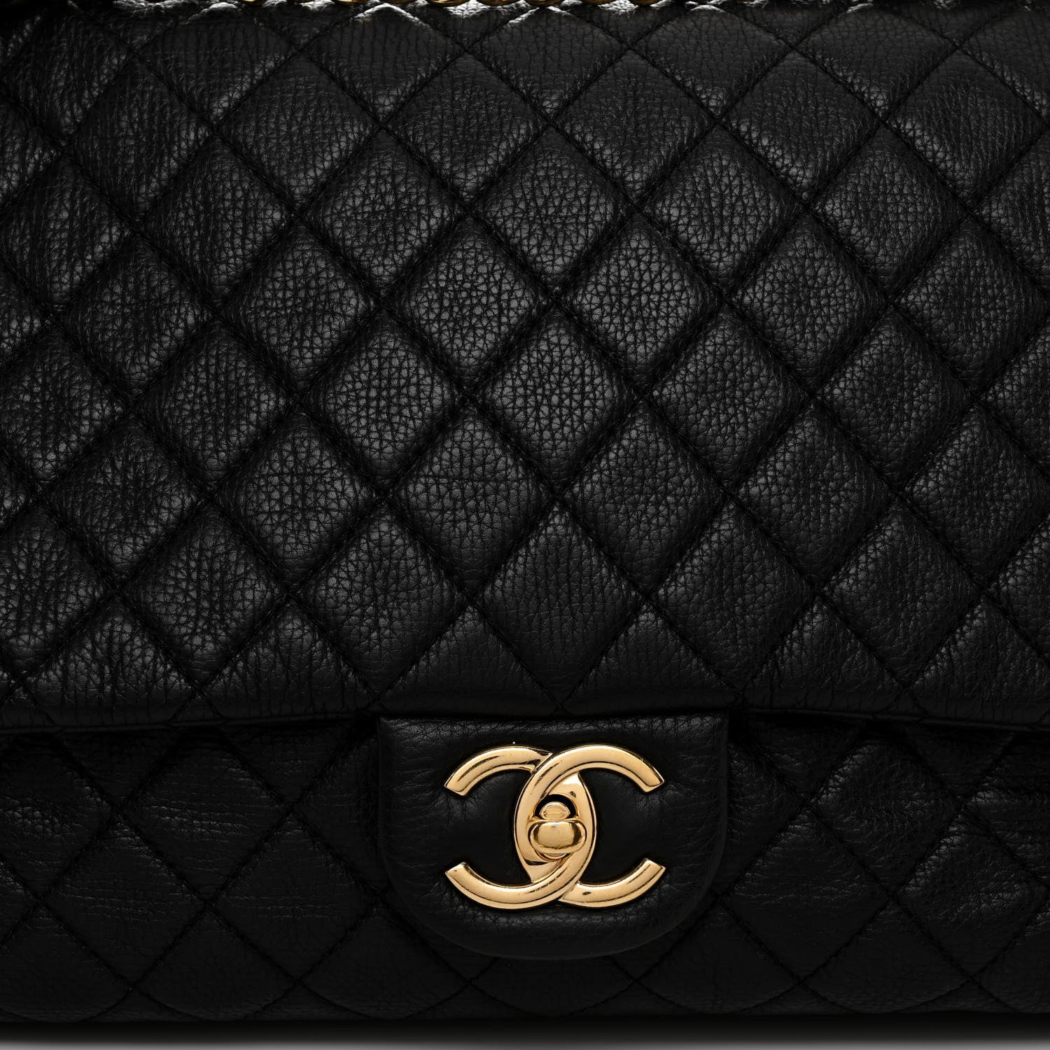 Chanel Calfskin Quilted XXL Travel Flap Bag Black 8 of 13