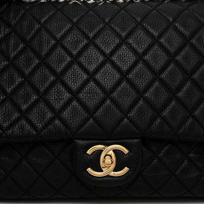 Chanel Calfskin Quilted XXL Travel Flap Bag Black 8 of 13
