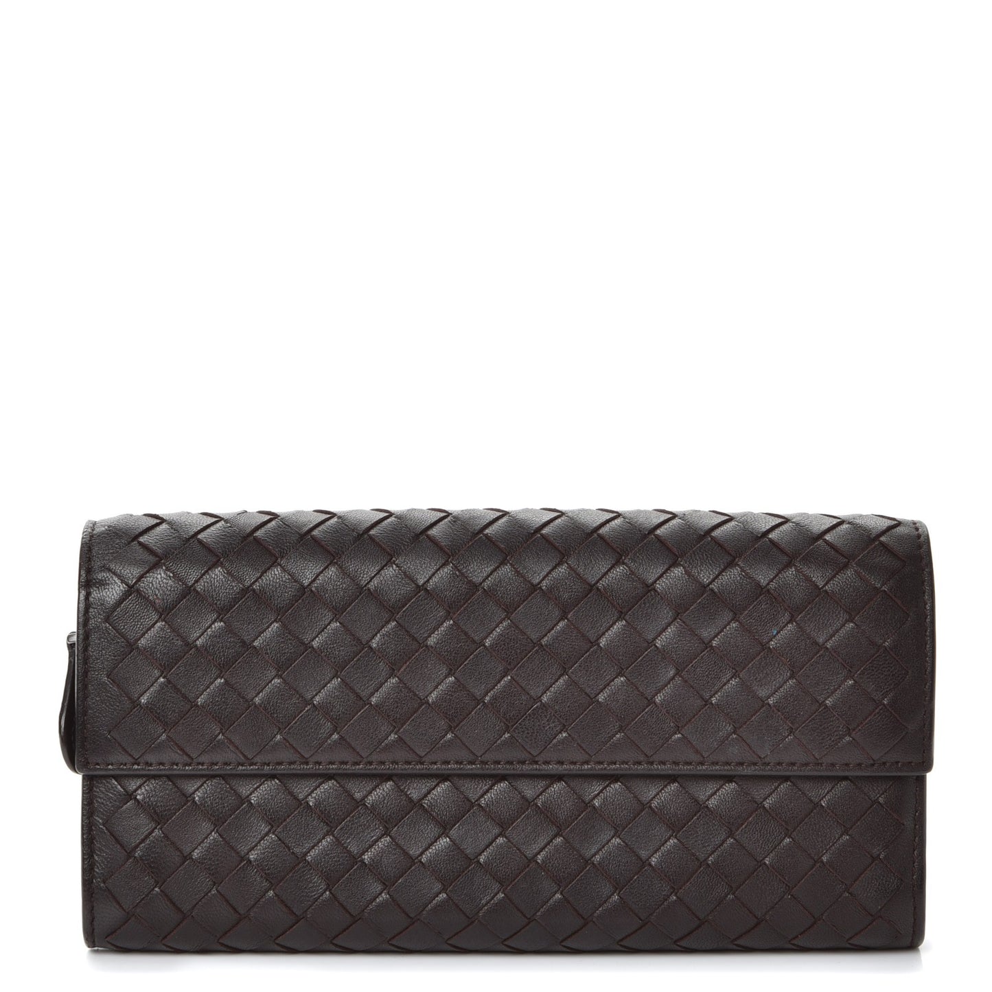Nappa Intrecciato Continental Wallet Ebano