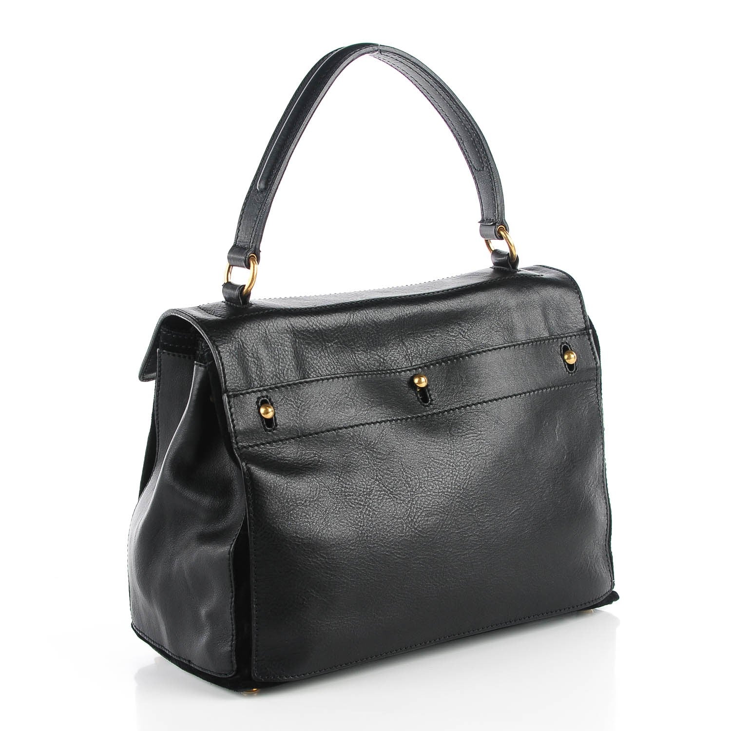 Saint Laurent Calfskin Canvas Medium Muse Two Black 3 of 9