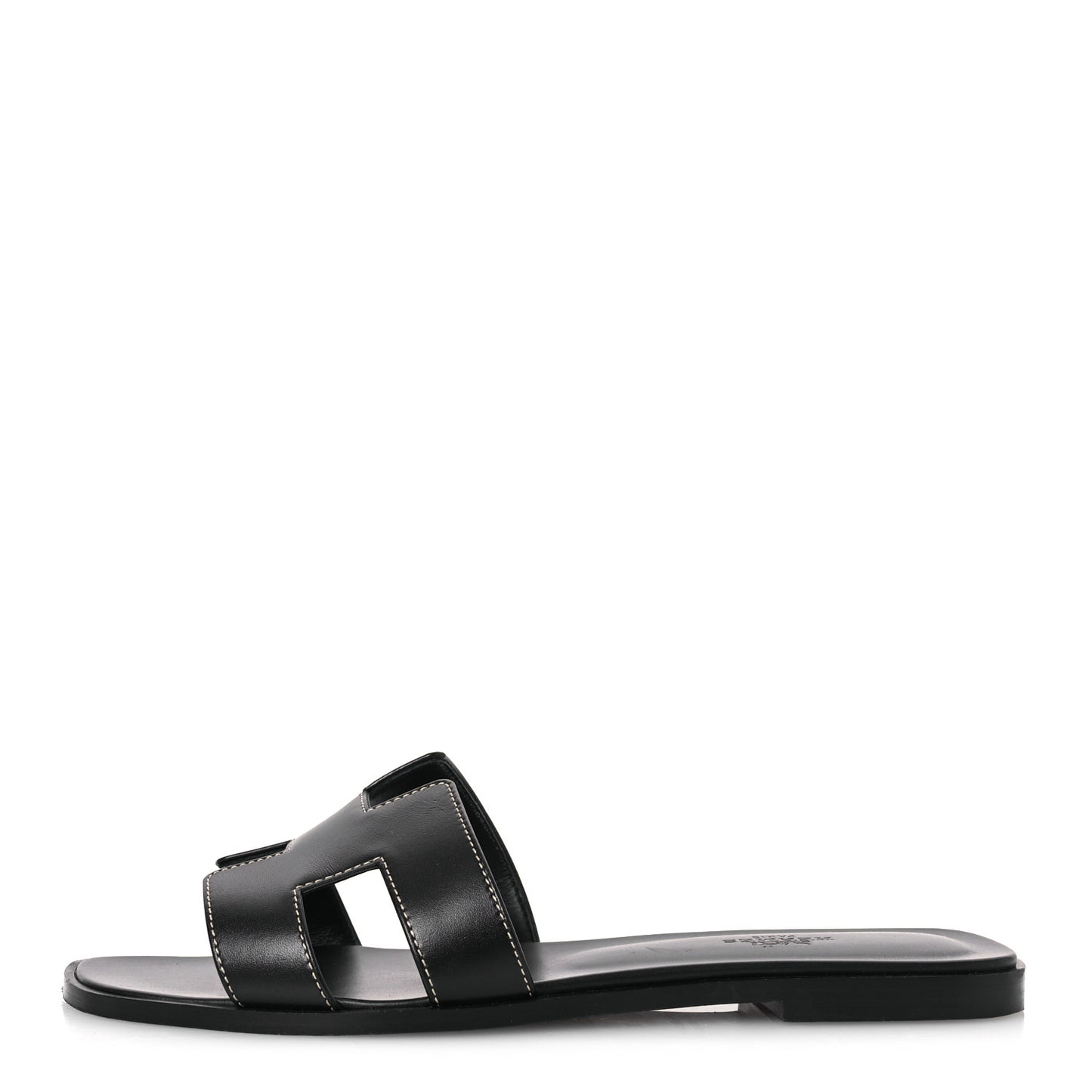 Box Calfskin Oran Sandals 39 Black