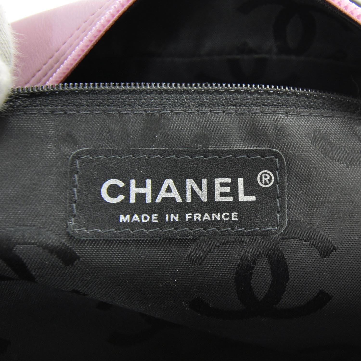 Chanel Calfskin Quilted Large Cambon Bowler Pink Black 8 of 12
