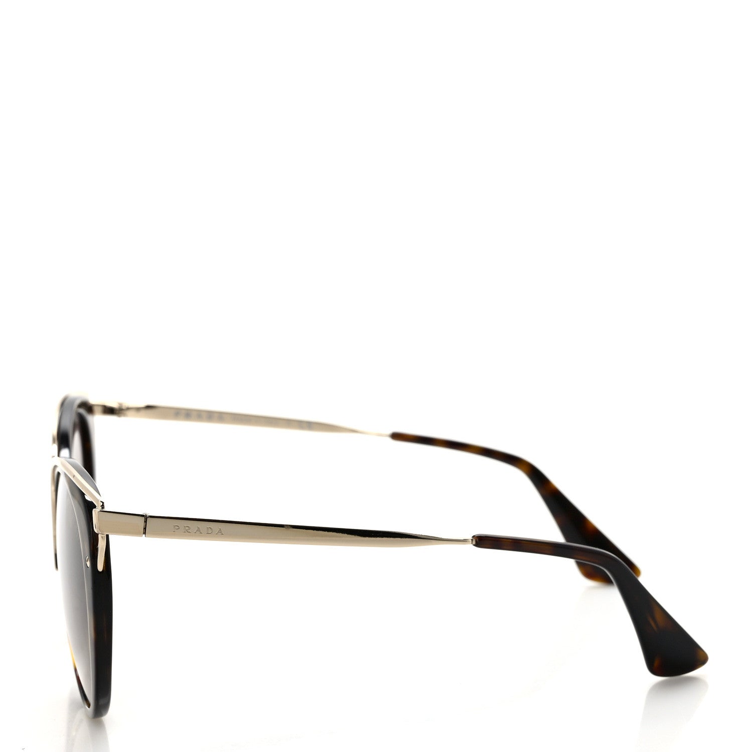 Prada Horn Metal Cinema Sunglasses SPR66T Tortoise 4 of 8