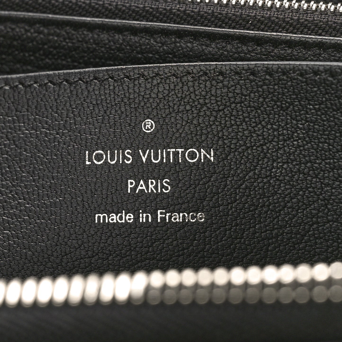Snakeskin Monogram Zippy Padlock Wallet Black