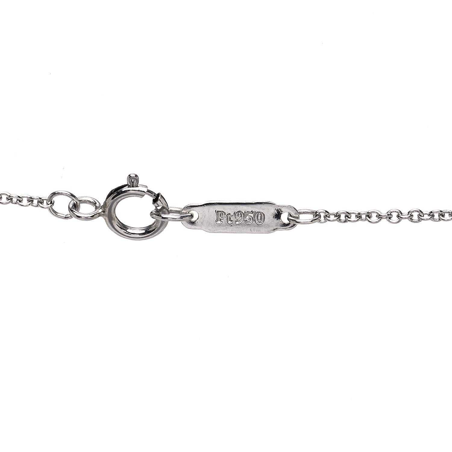 Tiffany Platinum Diamond 1.96ctw Heart Pendant Necklace 4 of 5