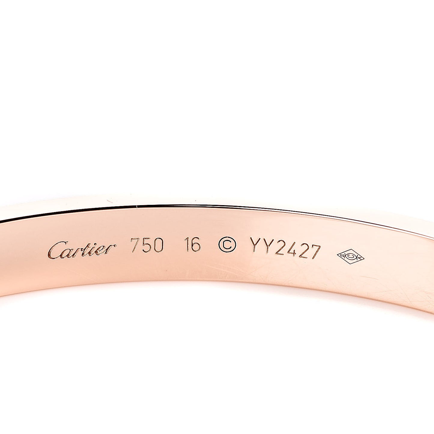 18K Pink Gold LOVE Bracelet 16