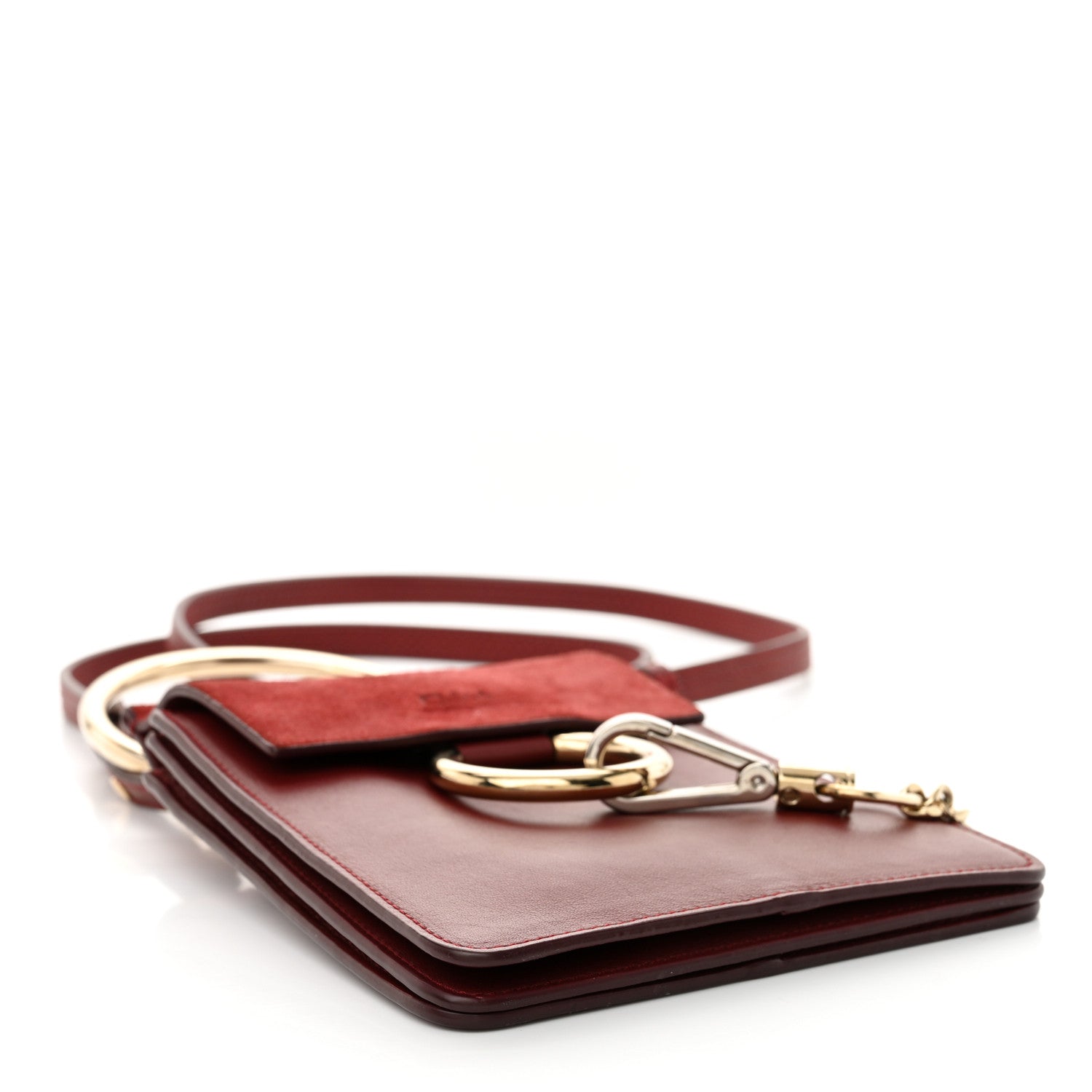 Chloe Suede Calfskin Mini Faye Bracelet Bag Plum Purple 4 of 9