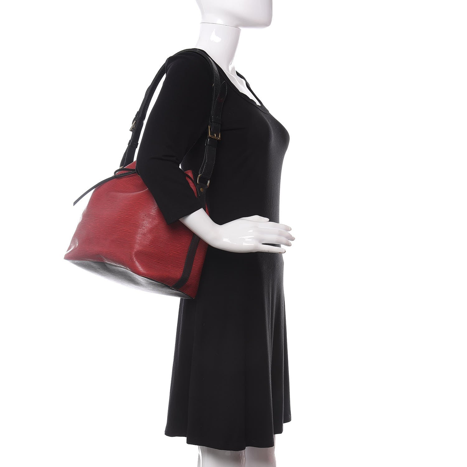 Louis Vuitton Epi Petit Noe Red Black 2 of 9